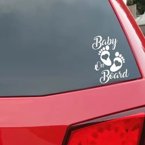 Bébé à Bord - Autocollant Blanc - Bambin calin