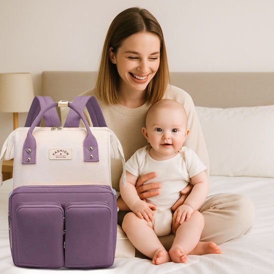 porte bébé BreathBabyBag™- Mauve Lavande - Bambin Calin