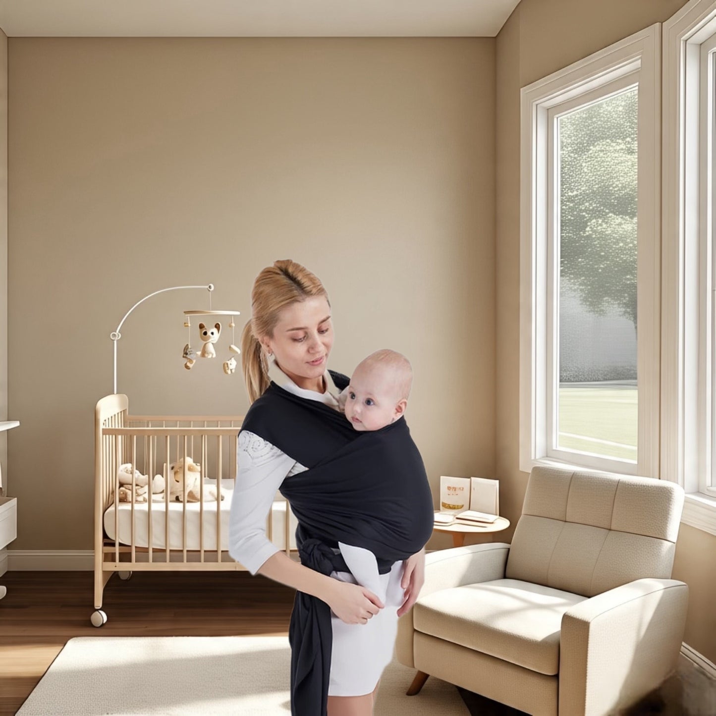 porte bébé BreathBabyBag™- Mauve Lavande - Bambin Calin
