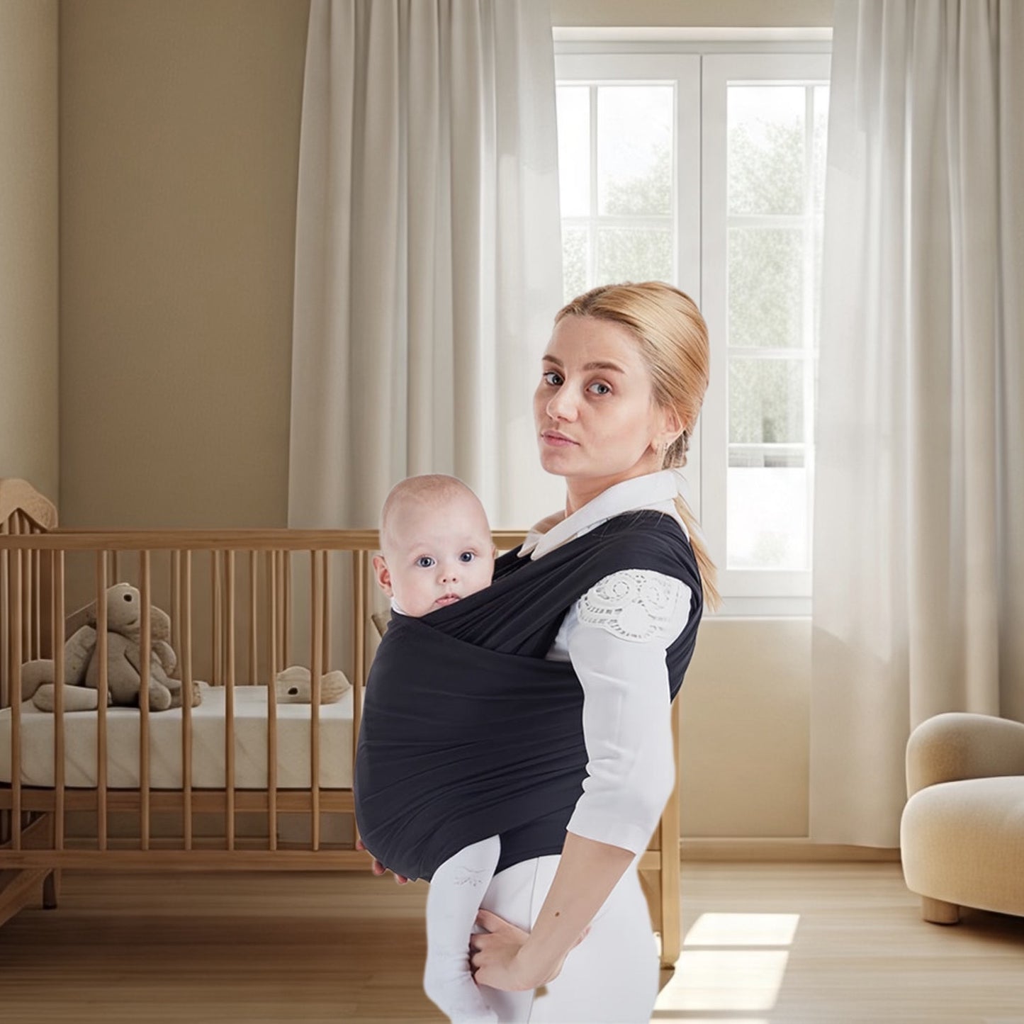 porte bébé BreathBabyBag™- Mauve Lavande - Bambin Calin