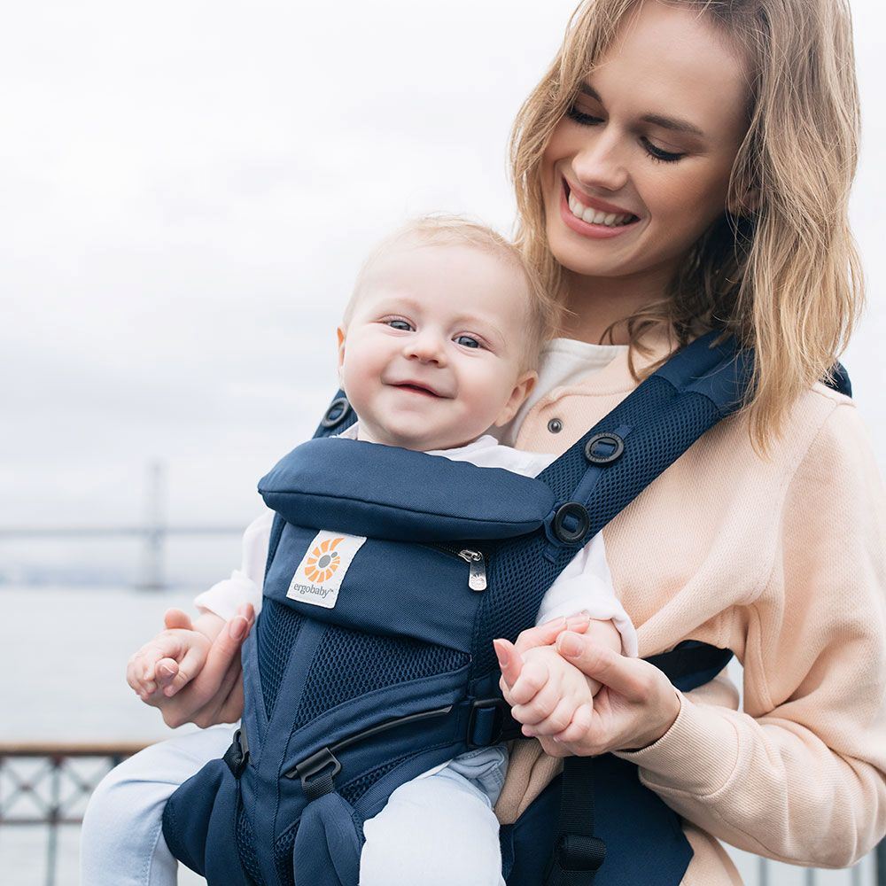 Porte Bebe - BreathBabyBagâą - Bleu Marine - Bambin calin