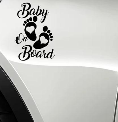 Bébé à Bord - Autocollant Noire - Bambin calin