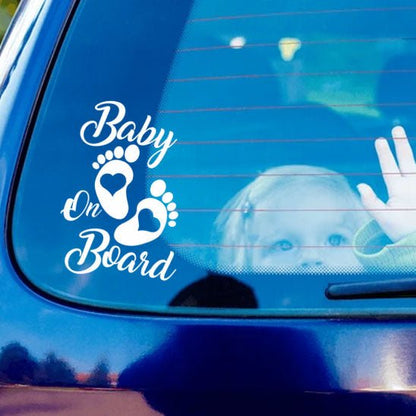 Bébé à Bord - Autocollant Blanc - Bambin calin
