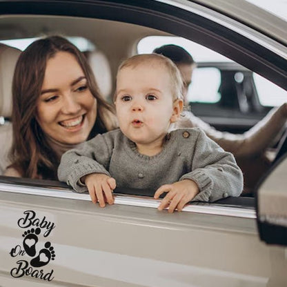 Bébé à Bord - Autocollant Noire - Bambin calin