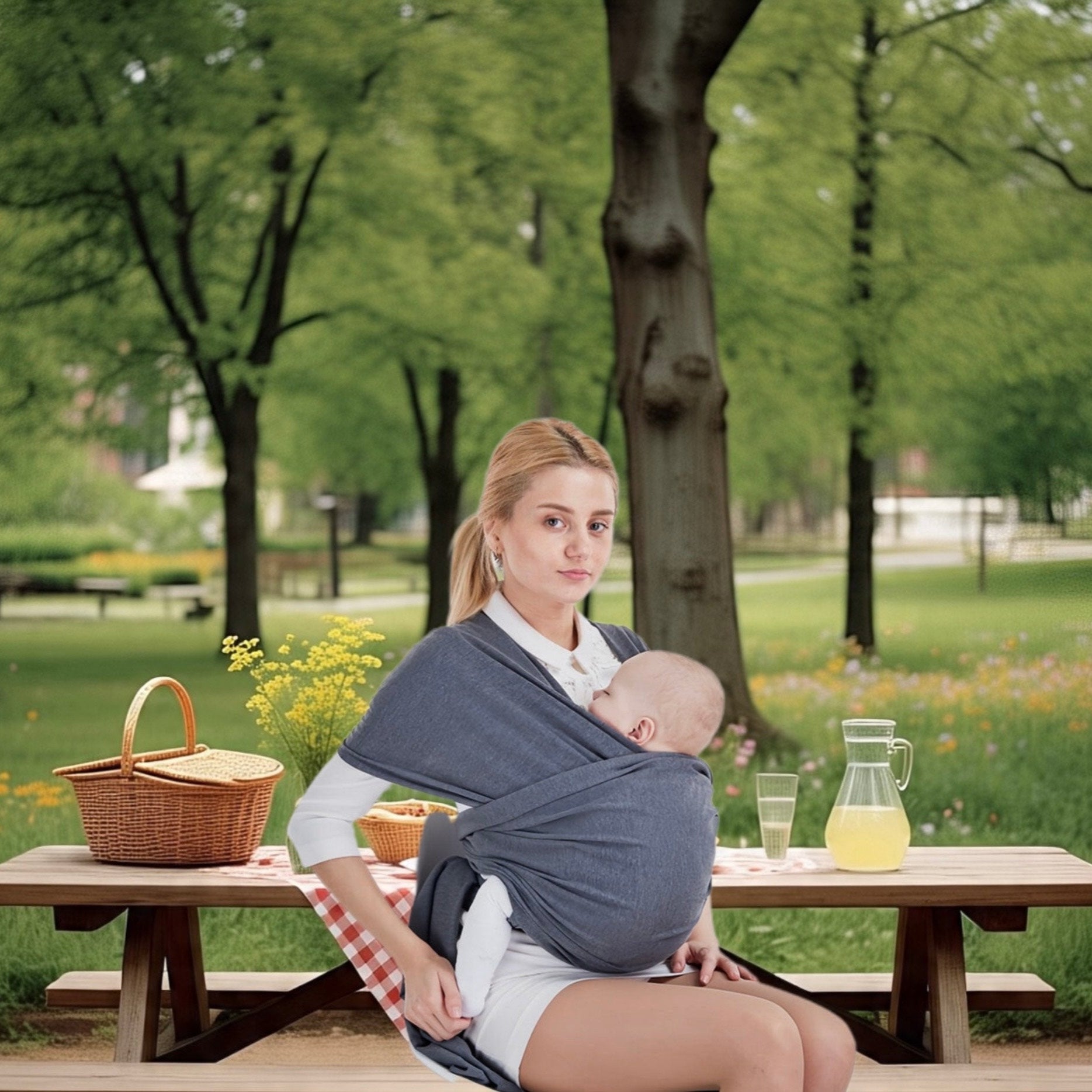 porte bébé  BreathBabyBag™- Mauve Lavande - Bambin Calin