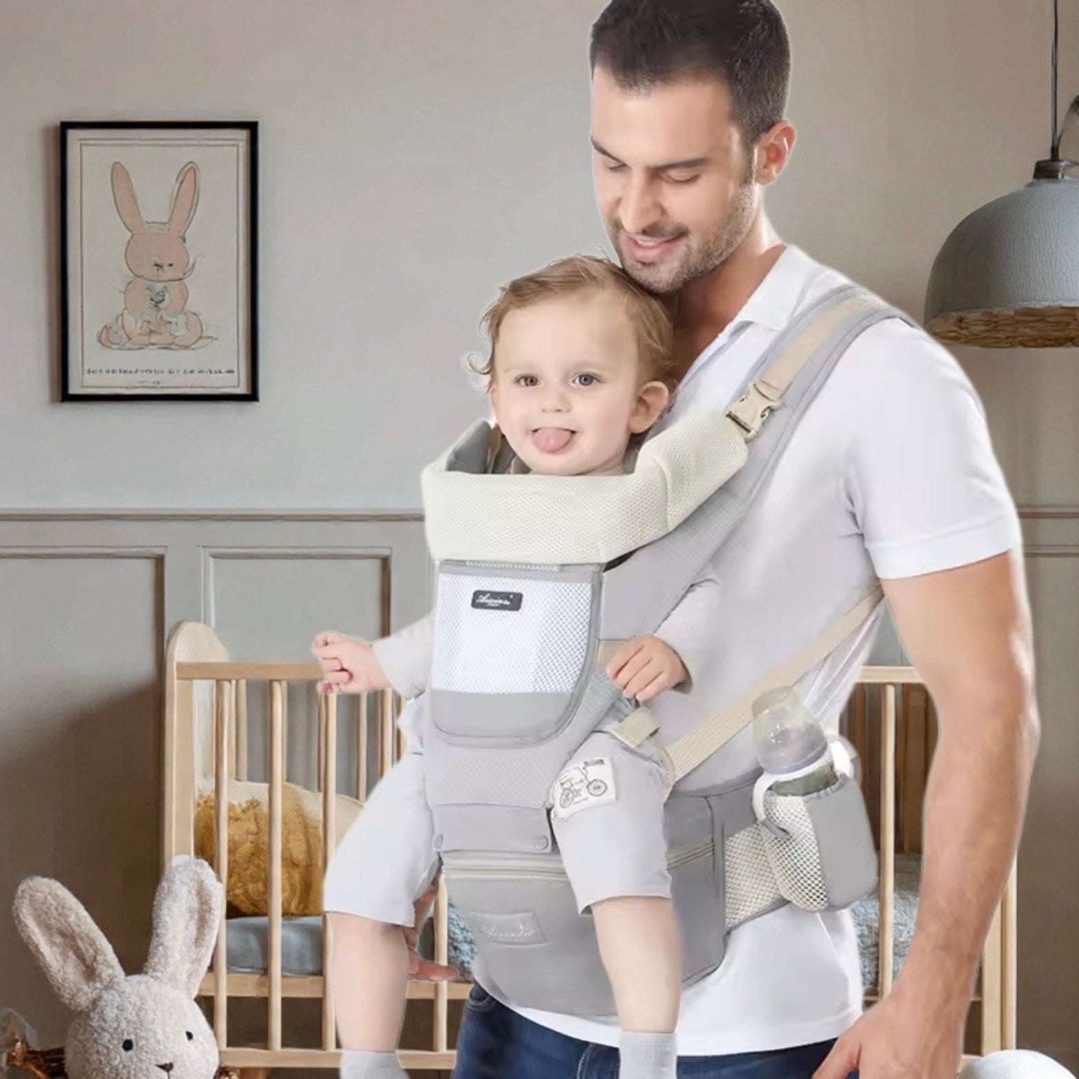 porte bébé  BreathBabyBag™- Mauve Lavande - Bambin Calin