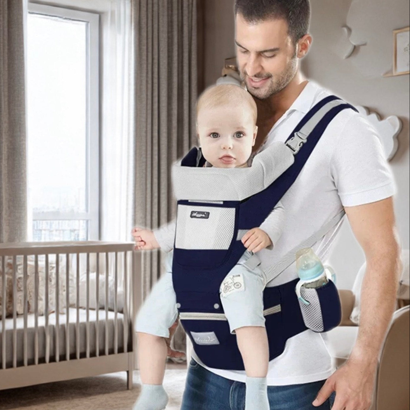 porte bébé  BreathBabyBag™- Mauve Lavande - Bambin Calin