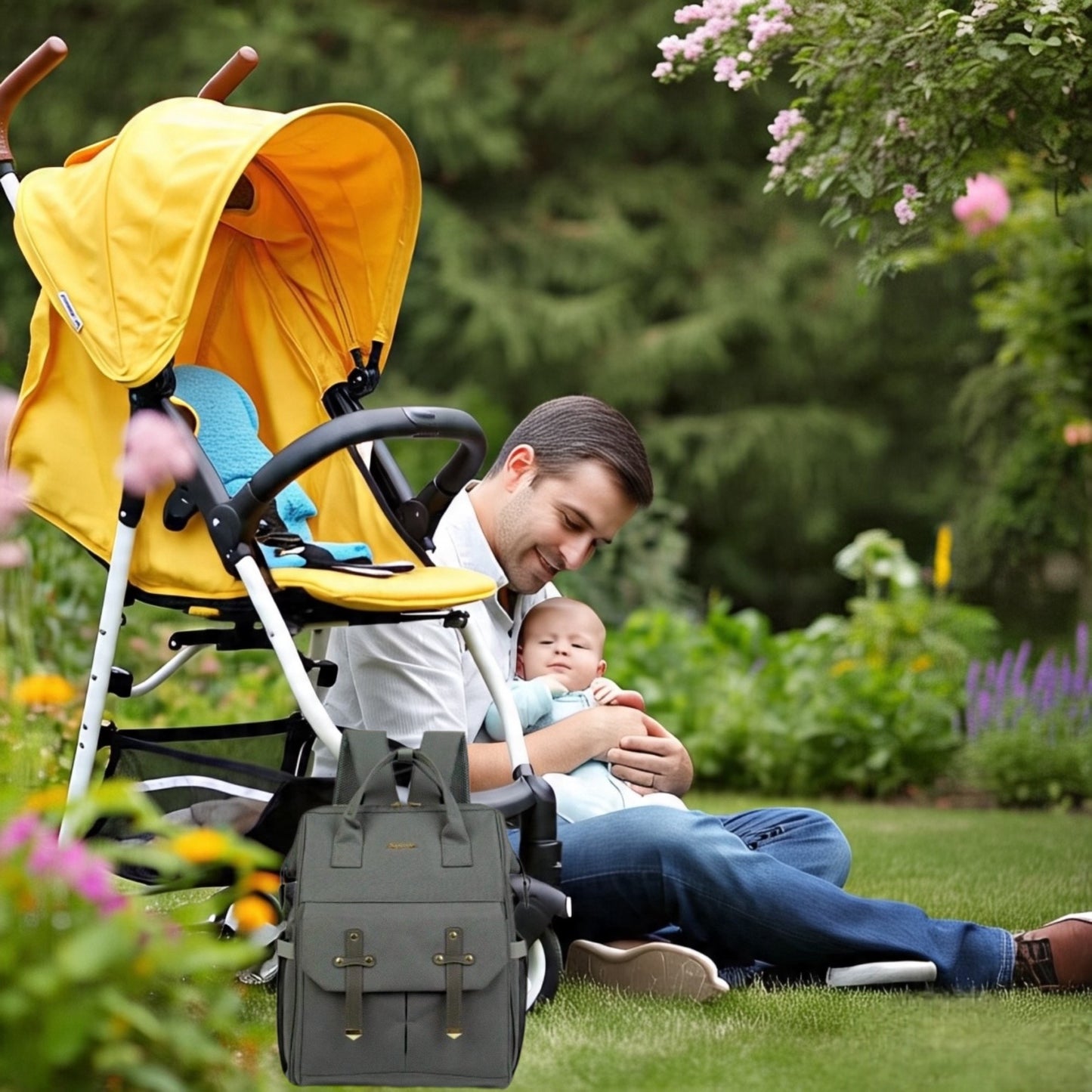 porte bébé  BreathBabyBag™- Mauve Lavande - Bambin Calin