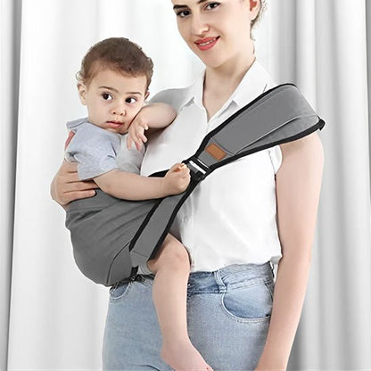 Porte bébé - BabyCare™ - Gris - Bambin calin