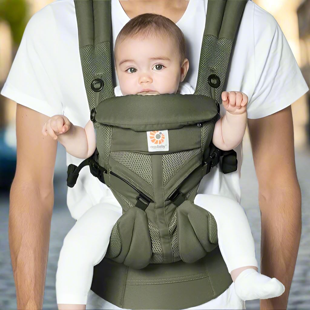 Porte Bebe - BreathBabyBag™ - Vert Olive - Bambin calin