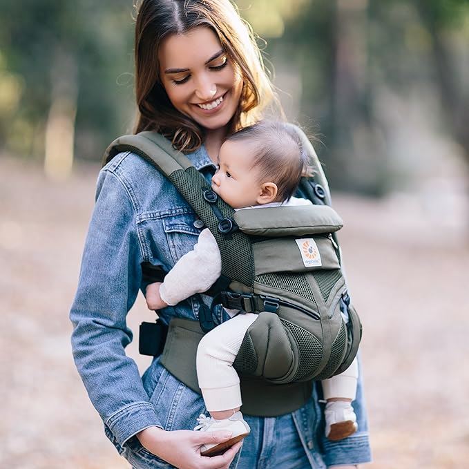 Porte Bebe - BreathBabyBag™ - Vert Olive - Bambin calin