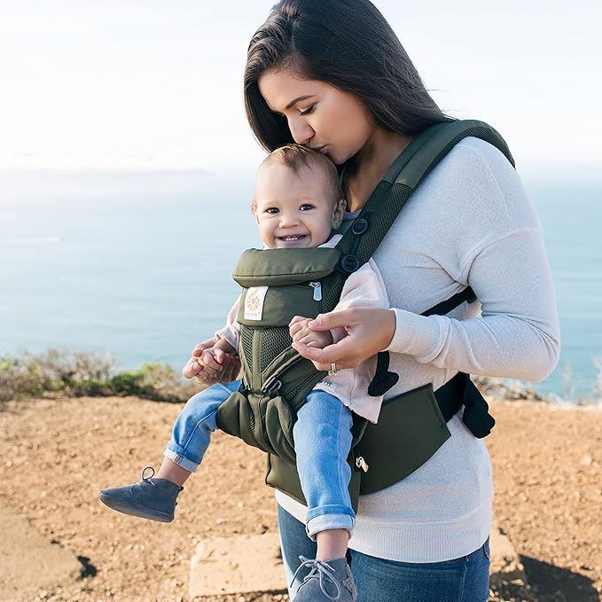 Porte Bebe - BreathBabyBag™ - Vert Olive - Bambin calin