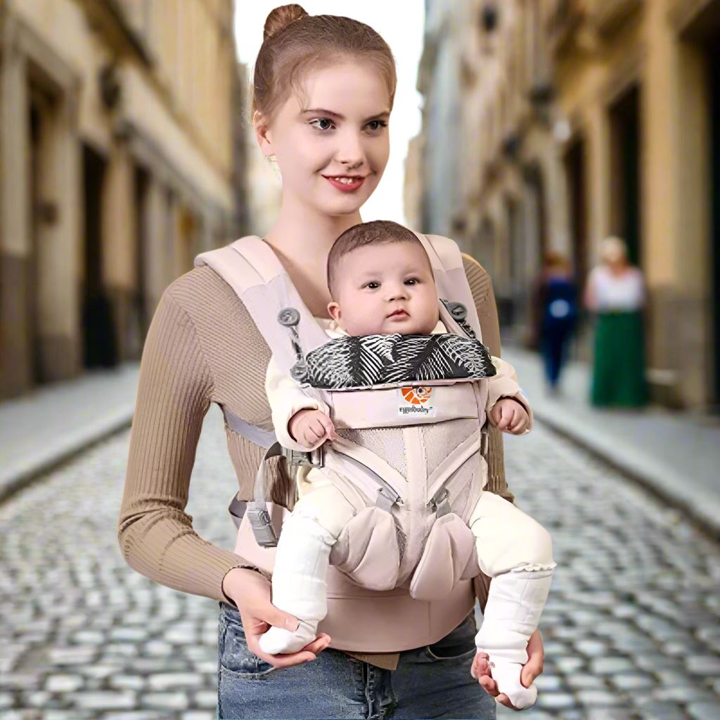 Porte Bebe - BreathBabyBag™ - Rose Maille - Bambin calin